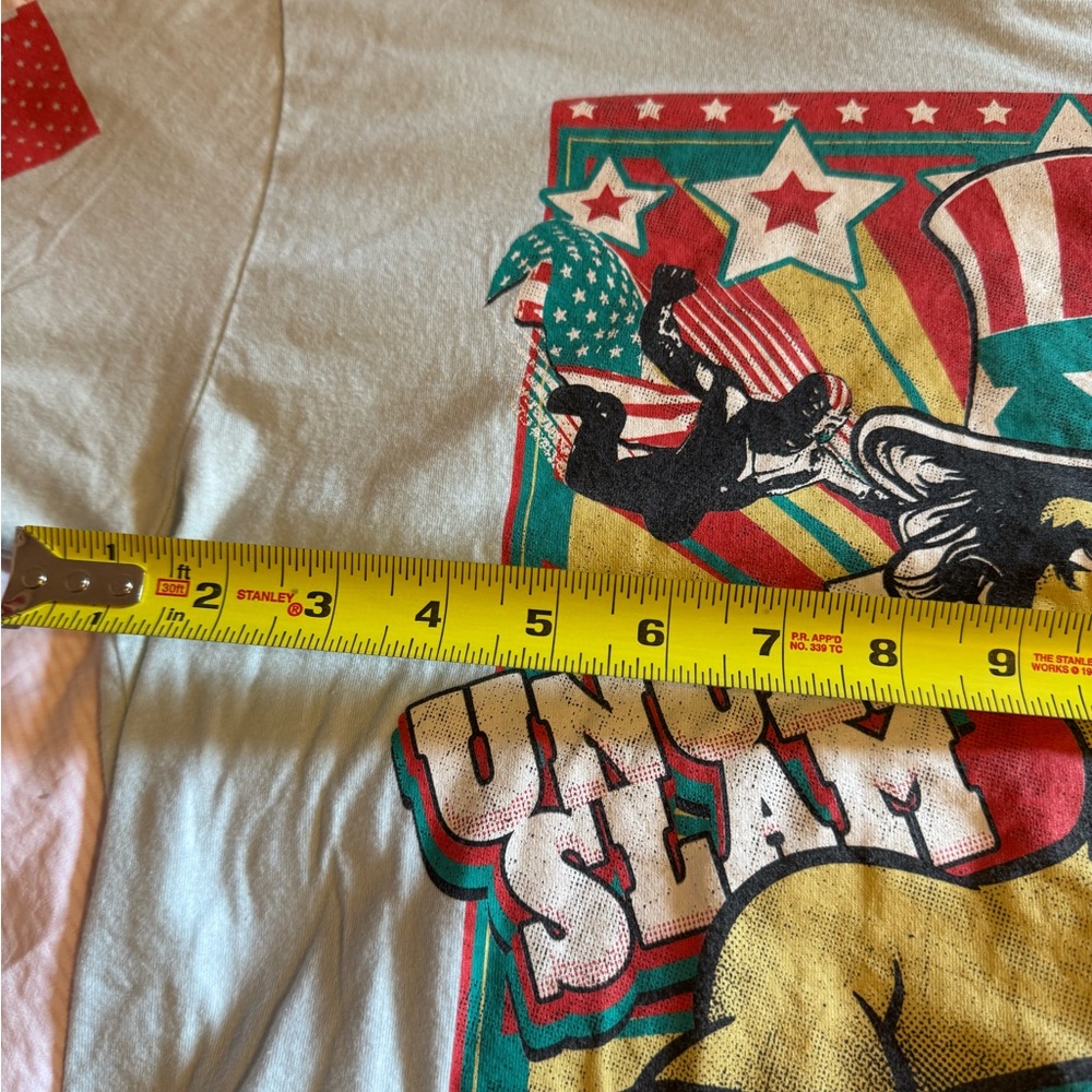 Grunt Style Patriotic Graphic Tee Shirt , Light Blue, Size Large. - Picture 10 of 11